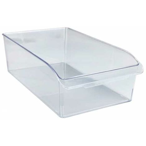 WENKO Rangement placard, frigo taille L, organisateur frigo transparent, PET adapté au contact alimentaire, 21x11x37 cm, Transparent
