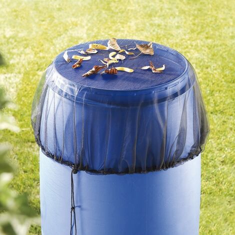 Copertura In Rete Per Barili D'acqua Piovana: Protegge Da Foglie, Zanzare E Detriti, Con Cordino Regolabile, Diametro 80 Cm