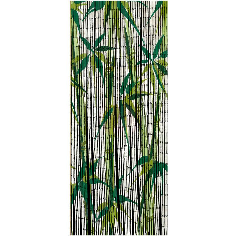WENKO Rideau bambou, rideau de porte, bambou, rideau mouche, Bambou, 90x200 cm, Multicolore - Multicolore