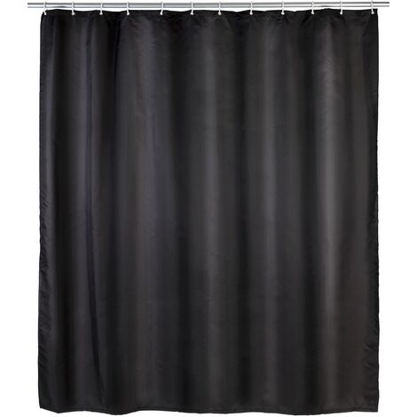 Barre pour rideau de douche noir 200.6 x 3.51 cm