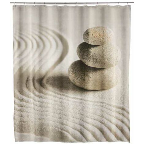 Cflagrant® Rideau De Douche Textile 180 x 200cm Lavable Machine (Nature  Zen) : : Cuisine et Maison