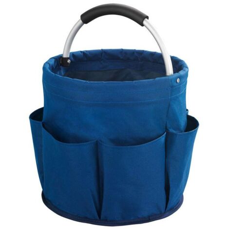 Wenko – Sac de nettoyage CADDY 28 cm – Polyester durable – 6 emplacements pour produits d'entretien – Poignée aluminium rembourrée