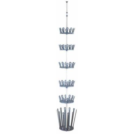 WENKO Scarpiera telescopica Achilles, Metallo verniciato, 30 x 100-300 x 30 cm, Bianco