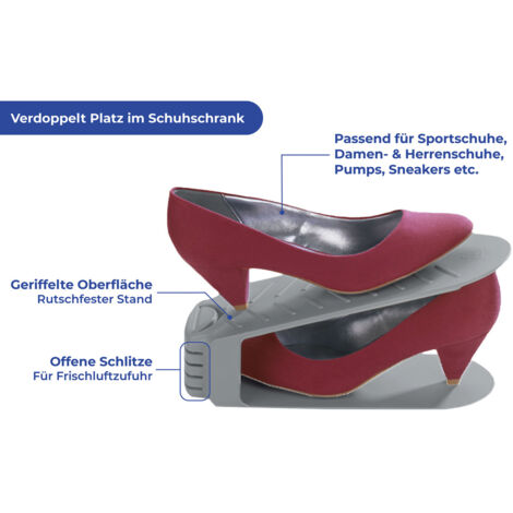 WENKO SCHUHHALTER SCHUHSTAPLER SCHUHREGAL SCHUHSCHRANK X4 ST. SCHUHE ORGANIZER