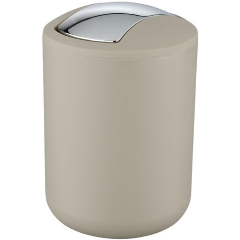 WENKO Schwingdeckeleimer Brasil S Taupe