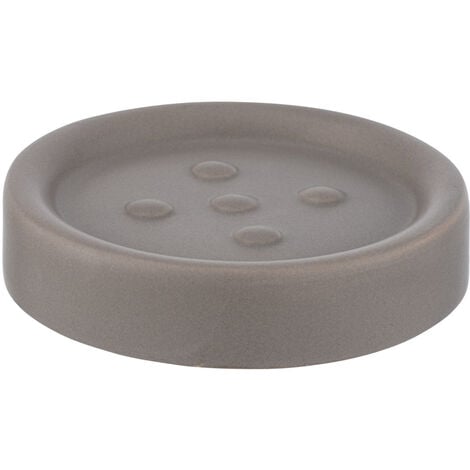 WENKO Seifen Ablage Schale Halter Igel Unterlage Badezimmer Küche POLARIS Taupe