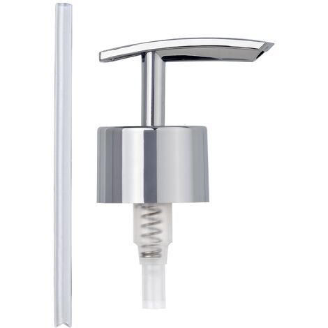 WENKO Seifenspender Ersatzpumpkopf, Flach, Kunststoff (ABS), 5,3x17x3,4cm, Chrom