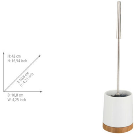 Wenko série Bamboo brosse WC blanc bambou design moderne