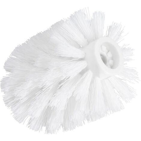 Wenko Spazzola di ricambio WC bianca Ø 8,0 cm - Ciuffo di ricambio per scopino toilette, con adattatore, Plastica, 8 x 9.3 x 8 cm, Bianco