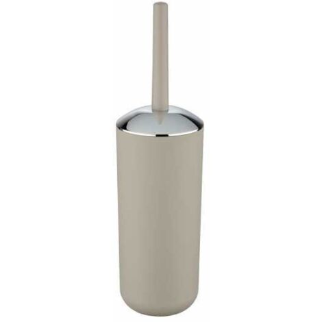 WENKO Spazzola WC Brasil, spazzola WC nera, Plastico PET infrangibile, Ø 10x37 cm, color tortora