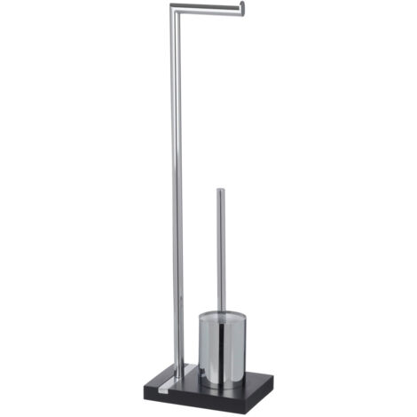 WENKO, Stand WC-Garnitur Noble Black - Polyresin/Chrom