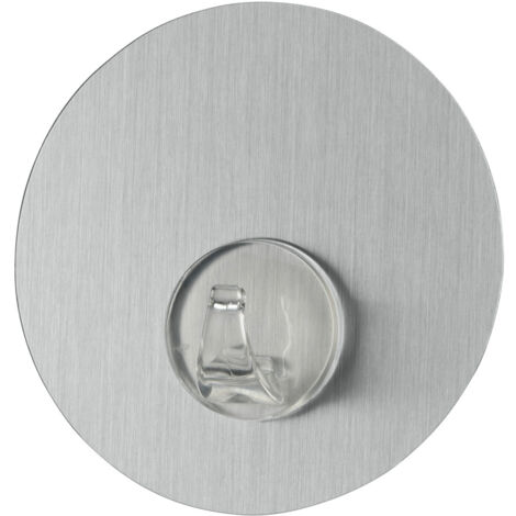 Wenko Static-Loc Wandhaken Uno Kunststoff, silber Handtuchhaken