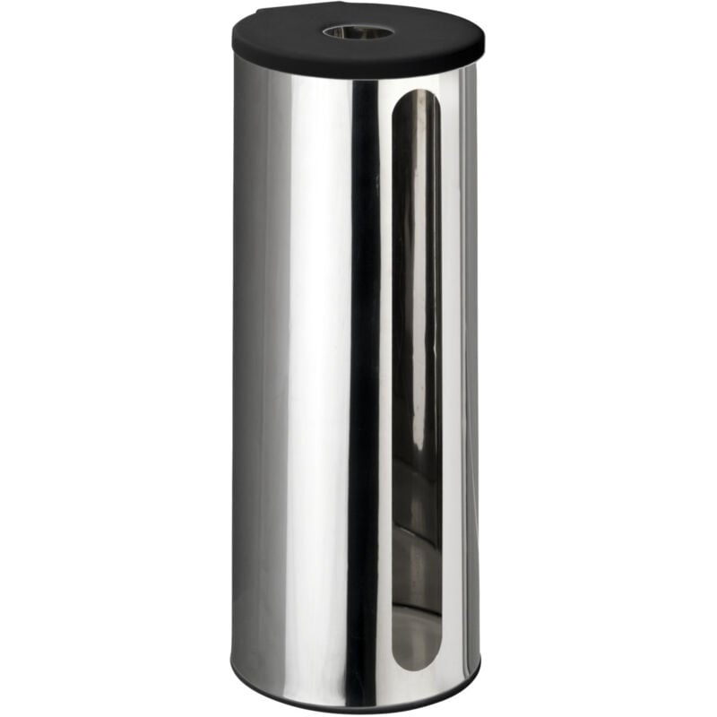 Porte papier toilette Wenko Detroit inox mural sans perçage support papier toilette design pour 3 rouleaux brillant facile à installer sans outils