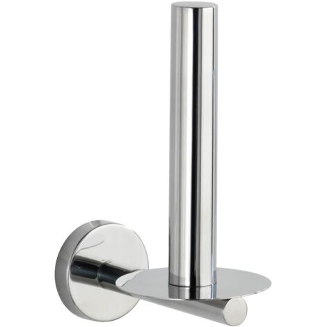 WENKO Stockeur papier toilette, rangement papier toilette, Bosio Shine, acier inox, 8x18x12,5 cm, brillant