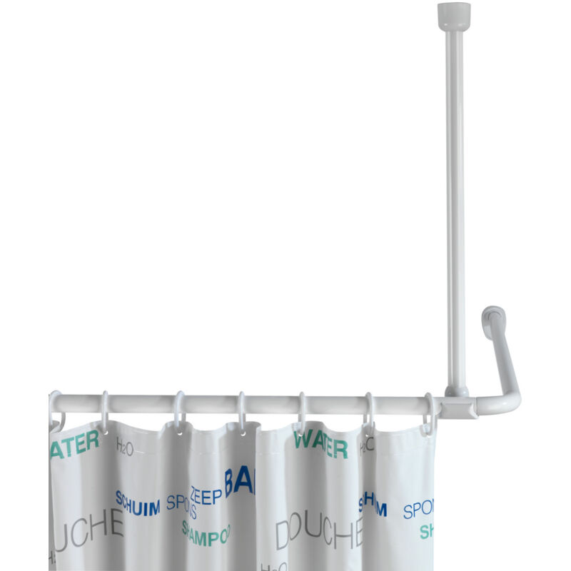Wenko - Poignée pour suspendre la barre au rideau de douche, ø 2 cm, 57 cm