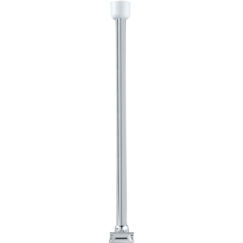 Wenko – Support de plafond pour barre de douche 57 cm – Aluminium chromé – Fixation solide pour barres Ø 20-25 mm – Installation facile