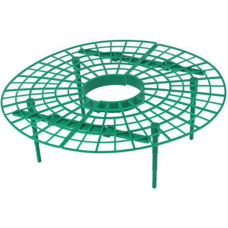 WENKO Support fraisier, Support jardinage anti limaces et escargots, plastique résistant, diamètre réglable 31 à 40 cm, vert