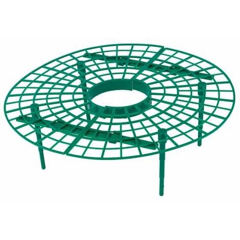 WENKO Support fraisier, Support jardinage anti limaces et escargots, plastique résistant, diamètre réglable 31 à 40 cm, vert - Vert