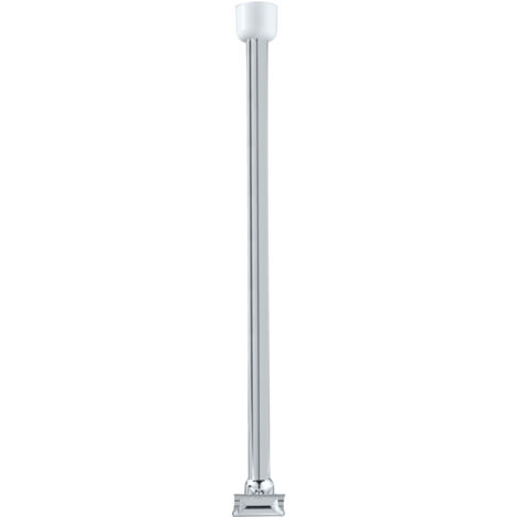 Wenko – Support de plafond pour barre de douche 57 cm – Aluminium chromé – Fixation solide pour barres Ø 20-25 mm – Installation facile