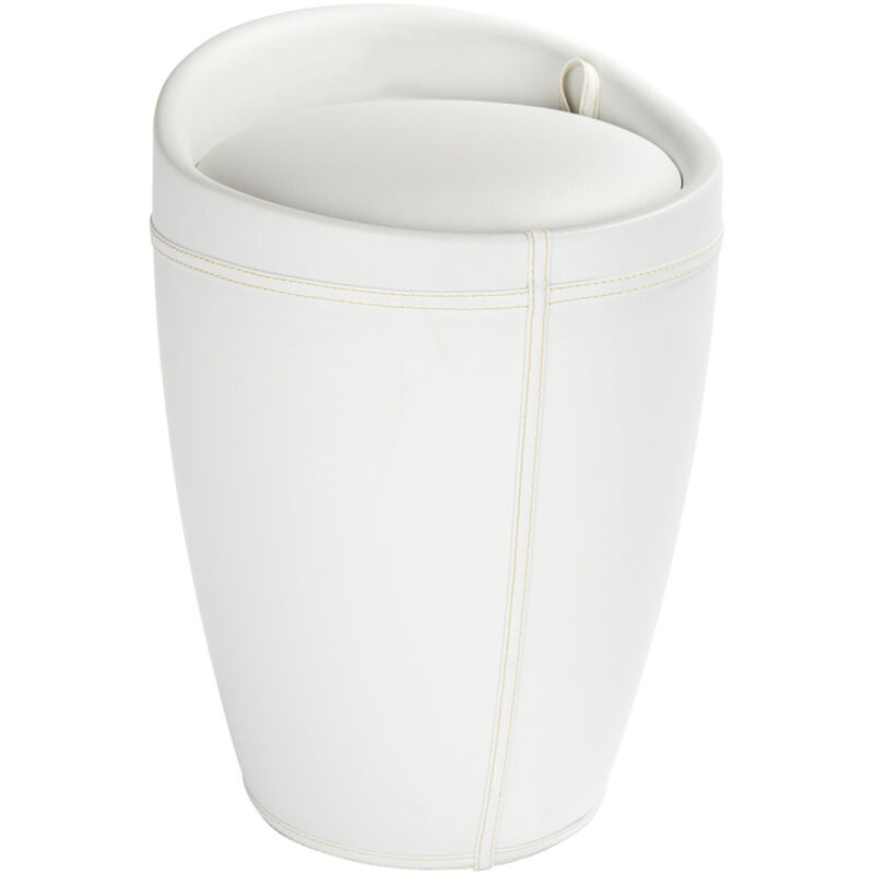 Wenko - Pouf candy avec compartiment de rangement - panier à linge, 2 en 1