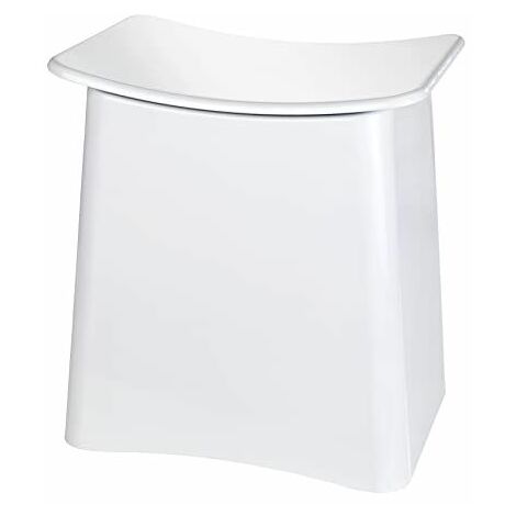 WENKO Tabouret Wing - Panier à linge, tabouret de salle de bain avec sac à linge amovible Capacité: 33 l,