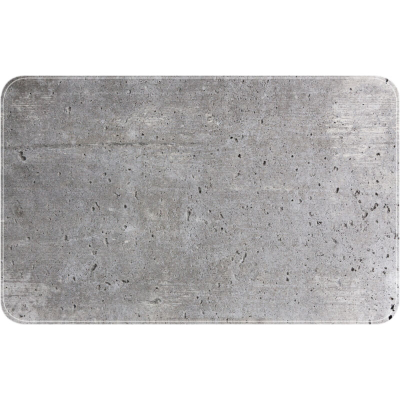 Tapis de baignoire Concrete, tapis de bain antidérapant à ventouses, plastique effet béton, 70x40 cm, gris - Wenko