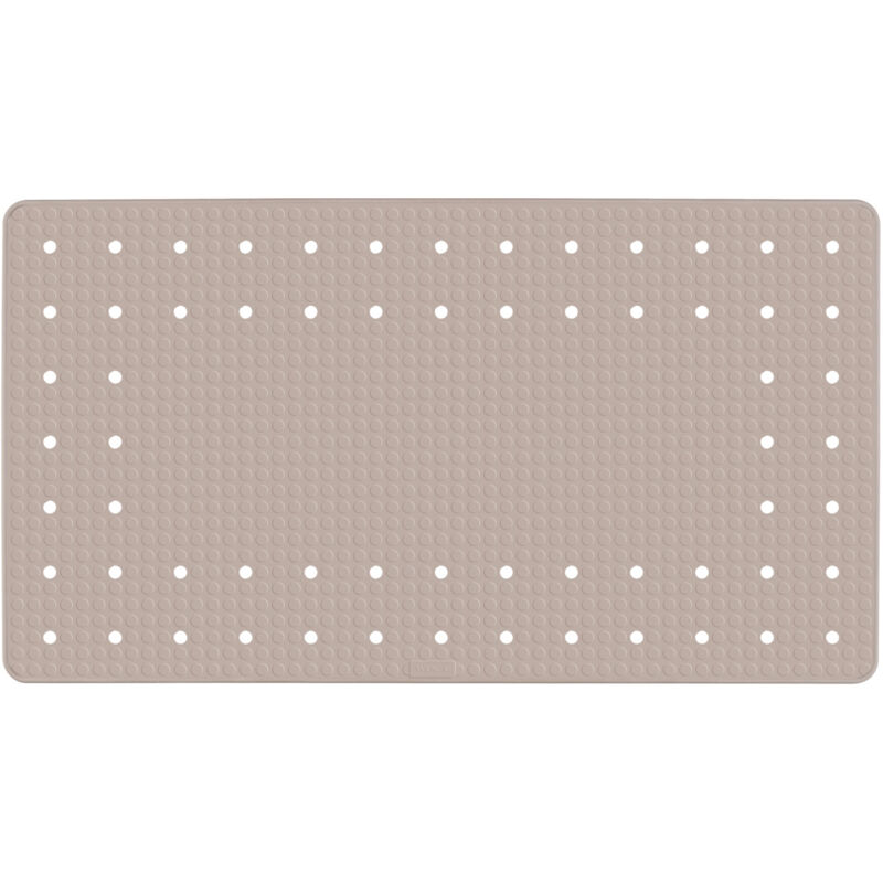 Tapis de baignoire Mirasol, tapis de bain antidérapant, caoutchouc, 69x39 cm, taupe - Wenko