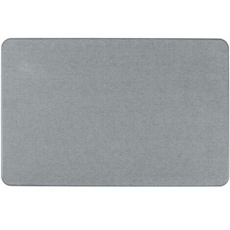 WENKO Tapis de bain diatomite Simi, tapis salle de bain antidérapant, diatomite, 60x39 cm, Gris