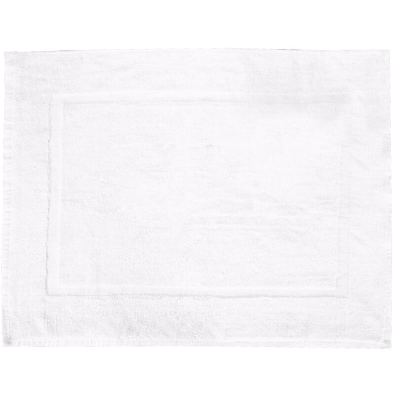 WENKO Tapis de bain, tapis salle de bain Paradise, 100% coton, 800g/m², 50x70 cm, Blanc