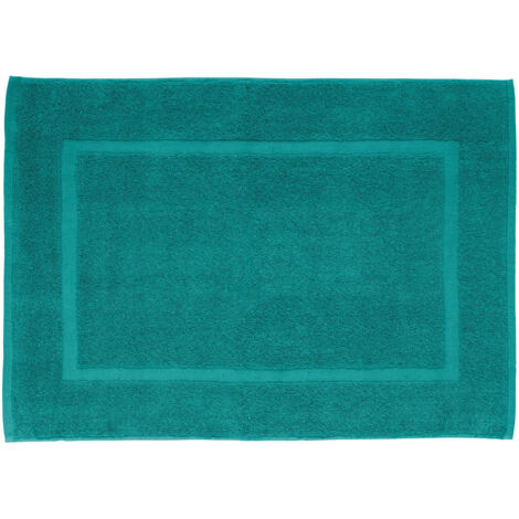 WENKO Tapis de bain, tapis salle de bain Paradise, 100% coton, 800g/m², 50x70 cm, Turquoise - Pétrole