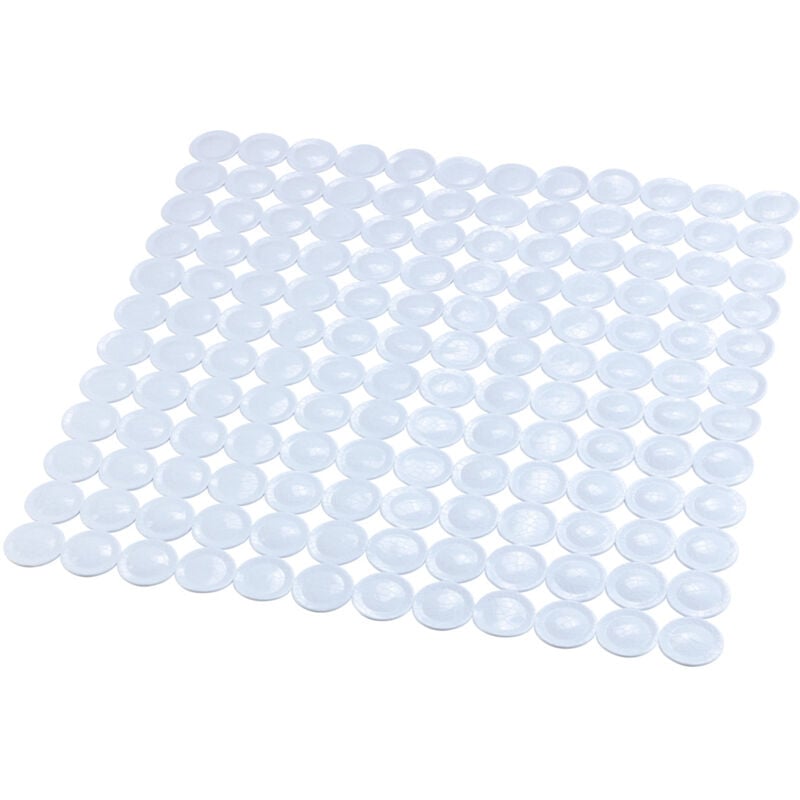 Tapis de douche Belem antidérapant, fond de douche avec ventouses, pvc, 54x54 cm, blanc - Wenko