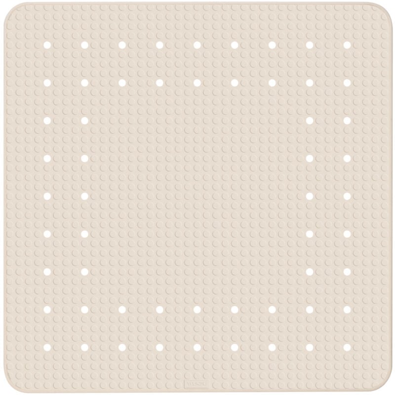 Tapis de douche Mirasol, tapis de bain antidérapant, caoutchouc, 54x54 cm, beige - Wenko
