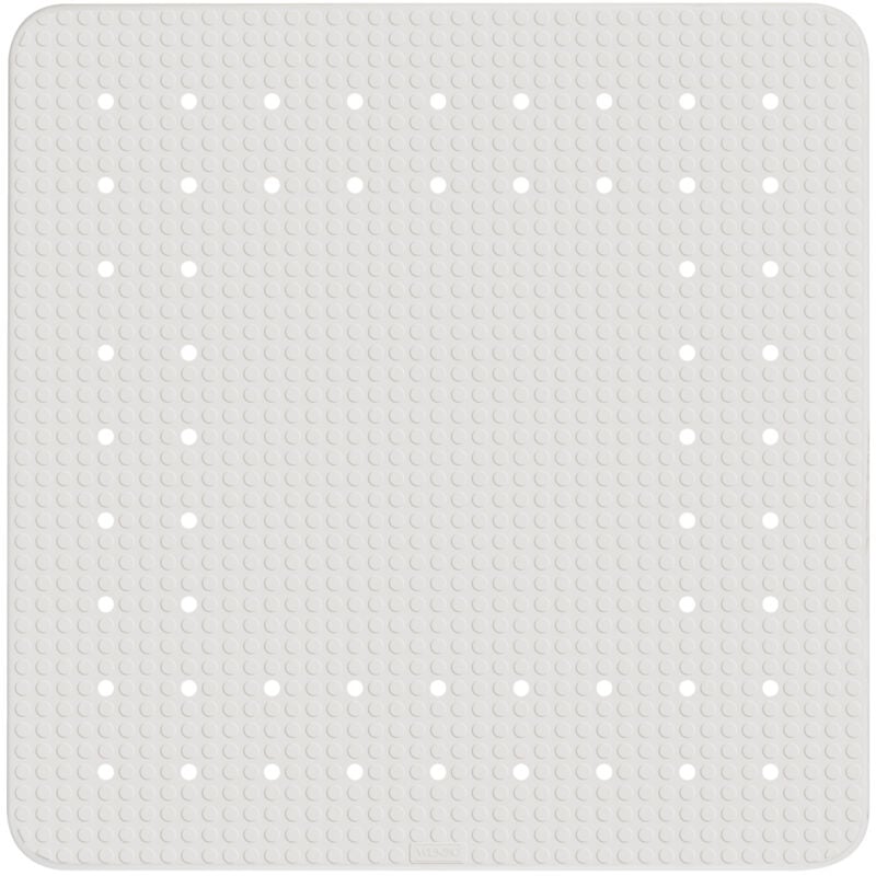 Tapis de douche Wenko Mirasol blanc 54 x 54 cm antidérapant en caoutchouc naturel avec Saugnäpfen pour sécurité douche élégant et confortable tapis