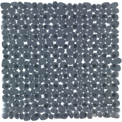 WENKO Tapis de douche Paradise, Tapis antidérapant, PVC, 54x54 cm, anthracite