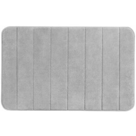 WENKO Tappeto bagno memory stripes gr chiaro cm 50x80