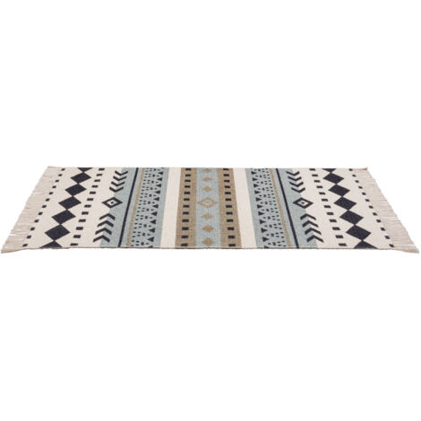 WENKO Tappeto da bagno Bere, realizzato in cotone riciclato certificato, multicolore, cotone multicolore