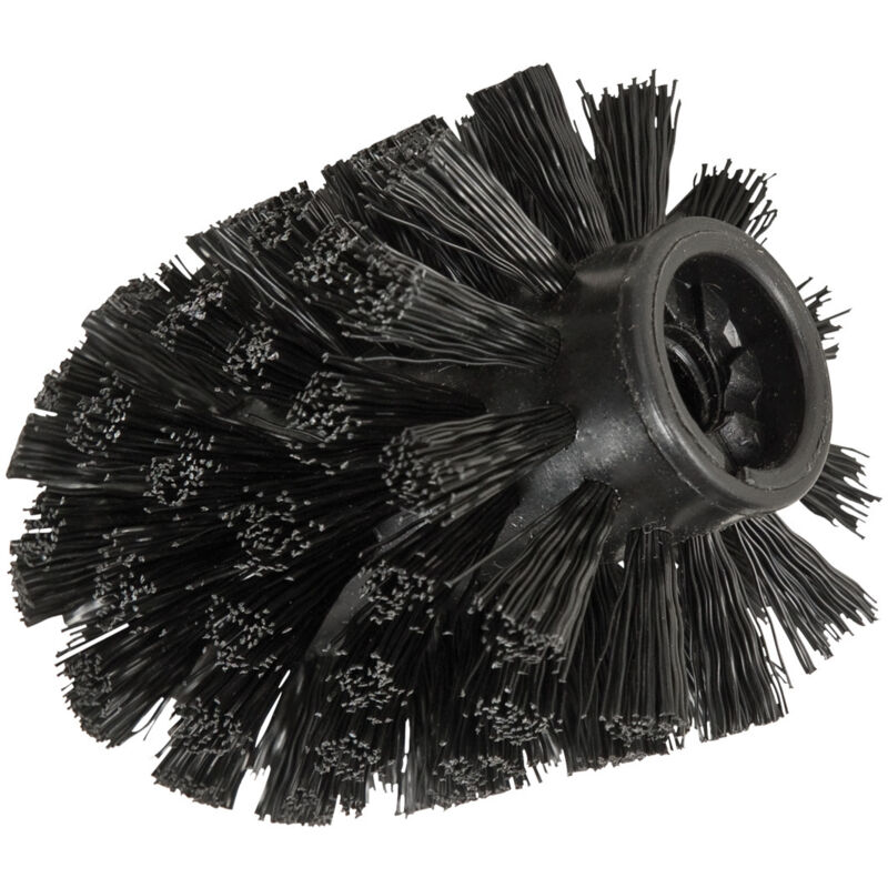 Tête de Brosse wc noire de rechange pour porte-brosse wc, avec adaptateur, Polypropylène, ø 8 cm, noir - Wenko