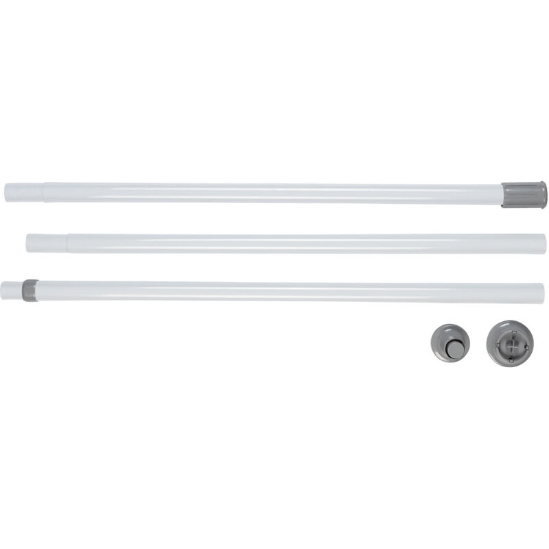 Wenko - Barre télescopique Herkules, pièce détachée pour système de rangement télescopique Herkules, métal, ø 7,5 x 165 - 300 cm, blanc