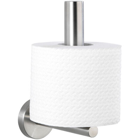WENKO Toilettenpapier-Ersatzrollenhalter Bosio Edelstahl matt, rostfrei, Silber matt, Edelstahl rostfrei matt
