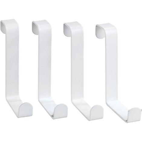 WENKO Türgarderobenhaken, 4er Pack, weiß