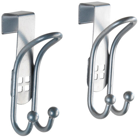 Türhaken Kleiderhaken Türhänger Haken Türgarderobe 2er Set Edelstahl Lochdesign