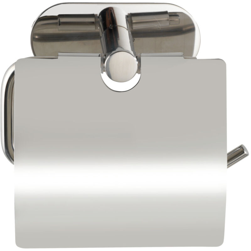 Wenko Toilettenpapierhalter 'Turbo-Loc Orea Shine' Edelstahl glänzend, mit Deckel