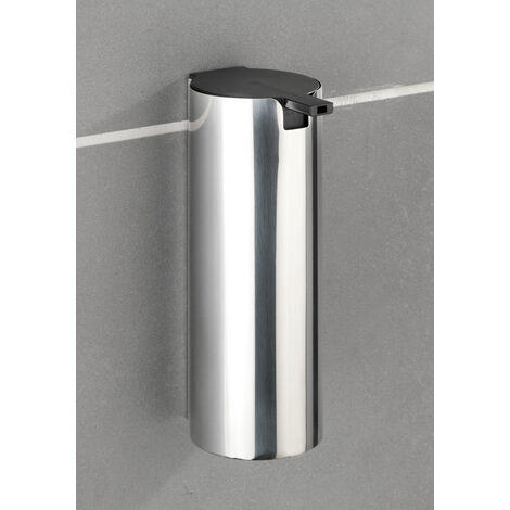 WENKO Turbo-Loc® Edelstahl Seifenspender Detroit, rostfrei, Befestigen ohne bohren, Silber glänzend, Edelstahl rostfrei glänzend