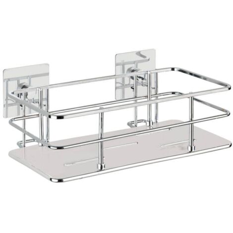 WENKO Turbo-Loc® Edelstahl Wandablage Quadro, rostfrei, Befestigen ohne bohren"-"14421145