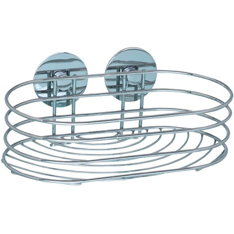 WENKO Turbo-Loc® Wandablage, Befestigen ohne bohren, Silber glänzend, Stahl chrom