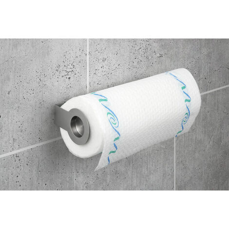 WENKO ,Universal Küchenrollenhalter Cerri, Edelstahl rostfrei, , Silber matt