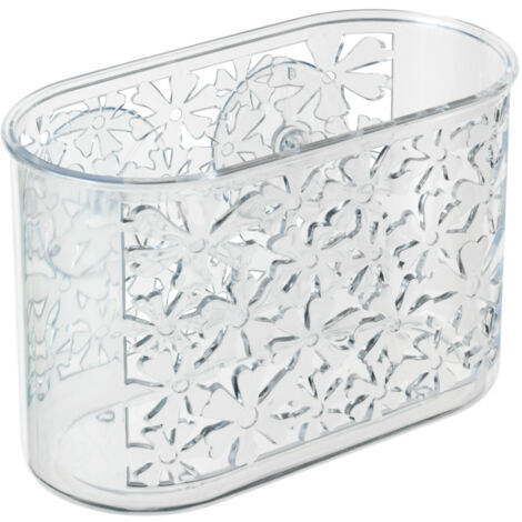 WENKO Universalablage Blumen klein, Kunststoff, 19x12x10cm, Transparent