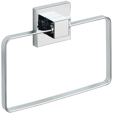 Wenko Vacuum-Loc Handtuchring Quadro Edelstahl, Befestigen ohne bohren