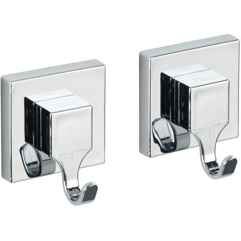 WENKO Vacuum-Loc® Wandhaken Quadro Befestigen ohne bohren Montage ohne bohren Haken
