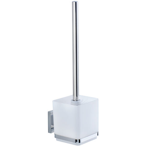 Wenko Vacuum-Loc WC-Garnitur Quadro Edelstahl, Befestigen ohne bohren